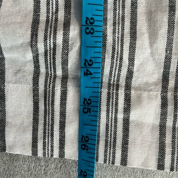 [2X]Alexander Jordan Linen Blend Striped Square Neck Blouse Boho Festive NWOT - Picture 4 of 5